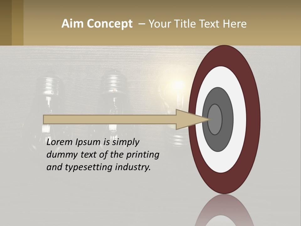 A Group Of Light Bulbs Sitting On Top Of A Wooden Table PowerPoint Template