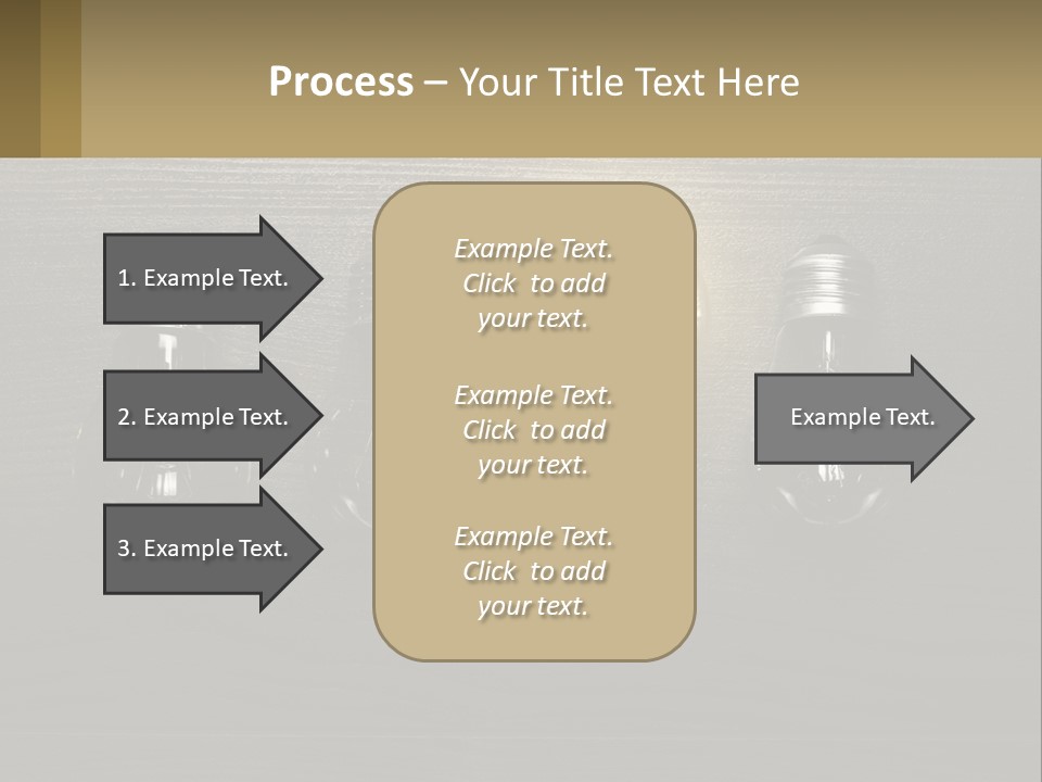 A Group Of Light Bulbs Sitting On Top Of A Wooden Table PowerPoint Template