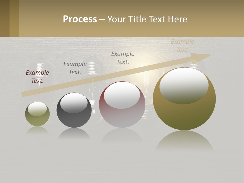 A Group Of Light Bulbs Sitting On Top Of A Wooden Table PowerPoint Template