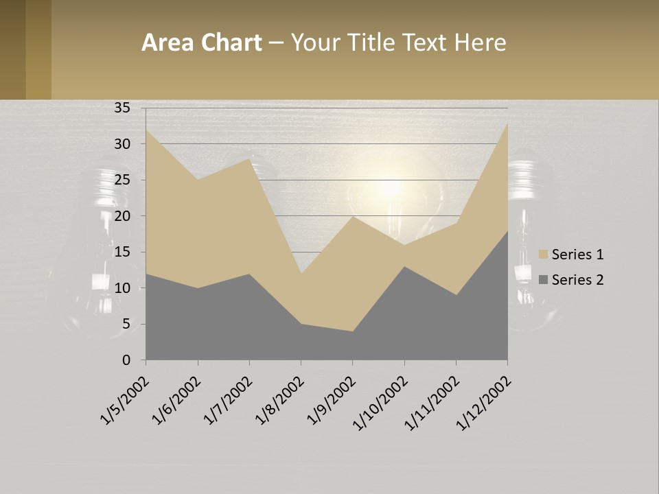 A Group Of Light Bulbs Sitting On Top Of A Wooden Table PowerPoint Template
