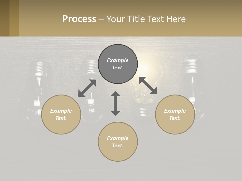 A Group Of Light Bulbs Sitting On Top Of A Wooden Table PowerPoint Template