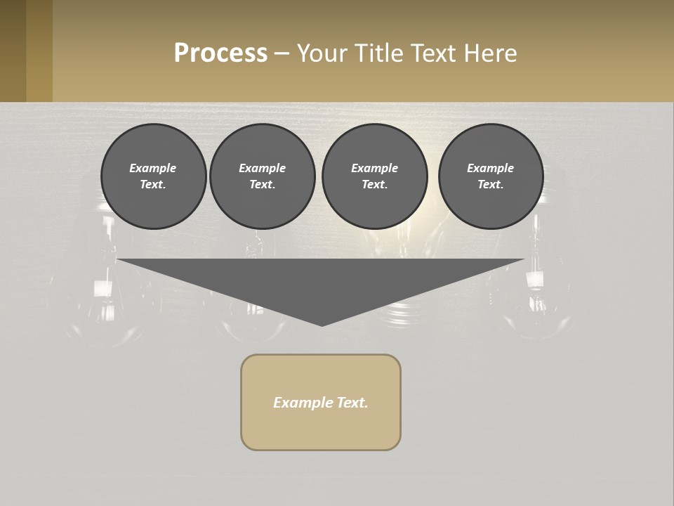 A Group Of Light Bulbs Sitting On Top Of A Wooden Table PowerPoint Template