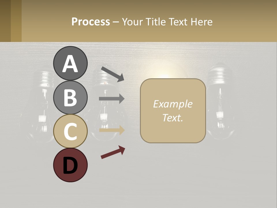 A Group Of Light Bulbs Sitting On Top Of A Wooden Table PowerPoint Template