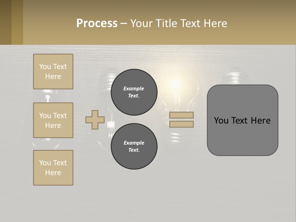 A Group Of Light Bulbs Sitting On Top Of A Wooden Table PowerPoint Template