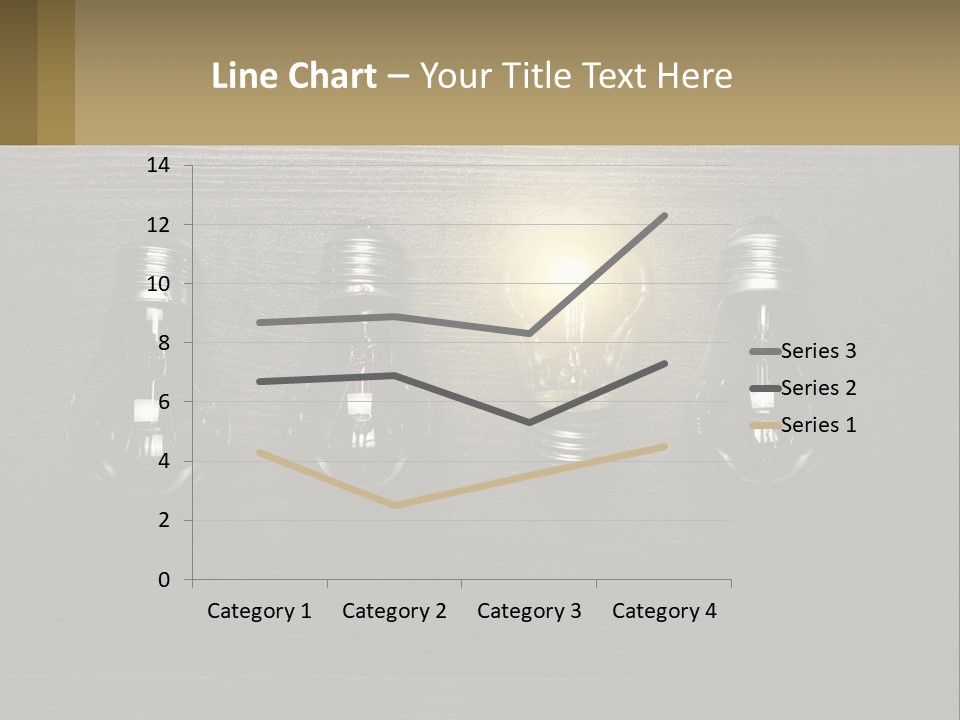A Group Of Light Bulbs Sitting On Top Of A Wooden Table PowerPoint Template