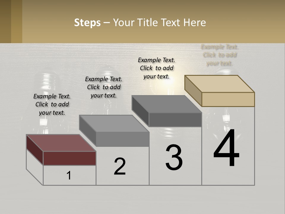 A Group Of Light Bulbs Sitting On Top Of A Wooden Table PowerPoint Template