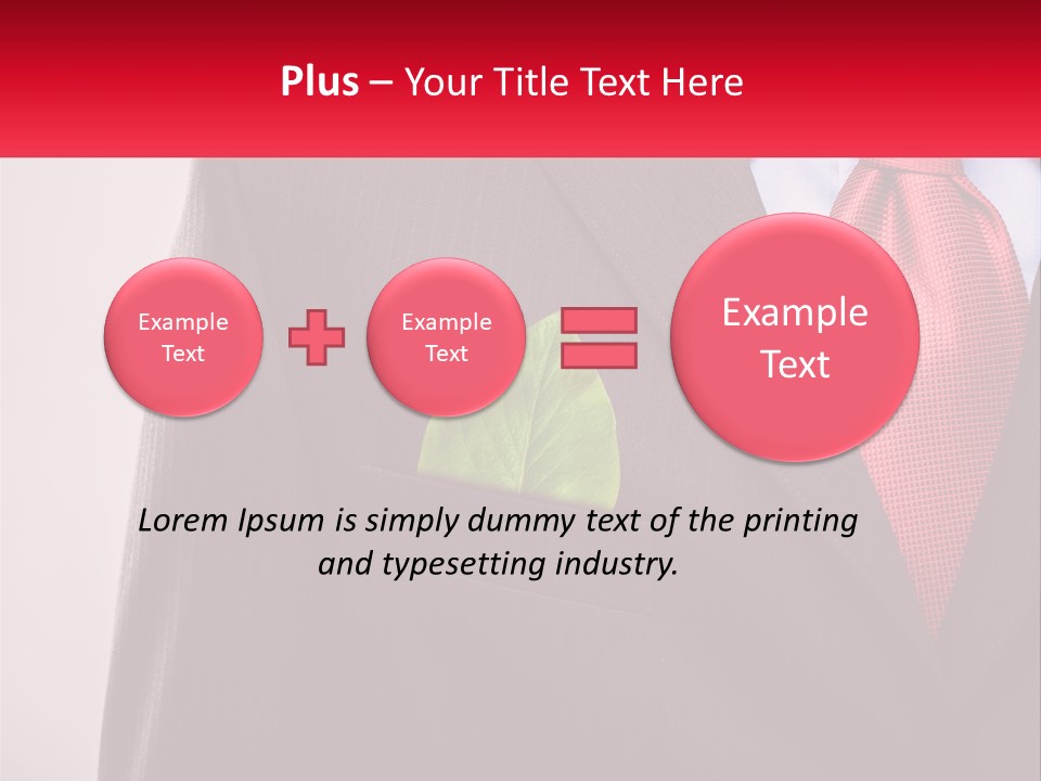 A Man In A Suit With A Green Leaf In His Pocket PowerPoint Template