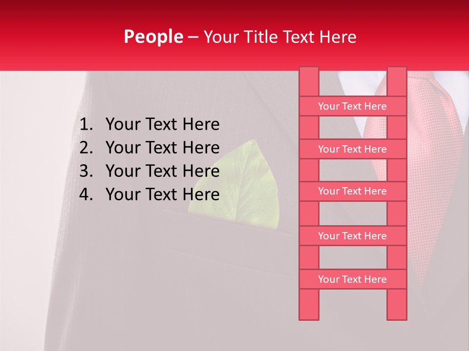 A Man In A Suit With A Green Leaf In His Pocket PowerPoint Template