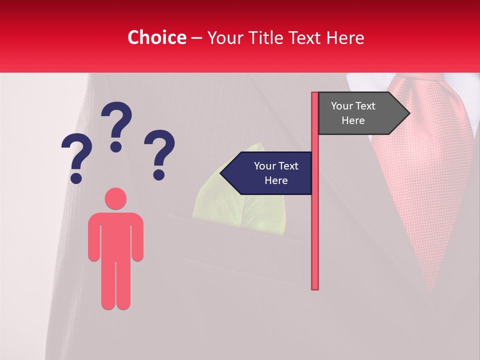 A Man In A Suit With A Green Leaf In His Pocket PowerPoint Template