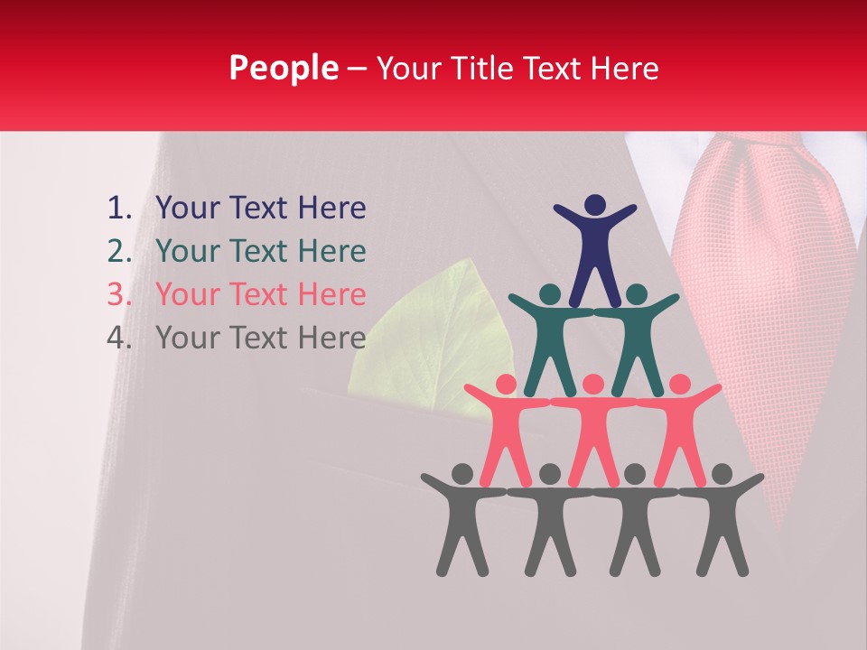 A Man In A Suit With A Green Leaf In His Pocket PowerPoint Template