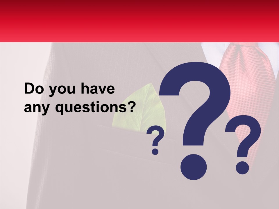 A Man In A Suit With A Green Leaf In His Pocket PowerPoint Template