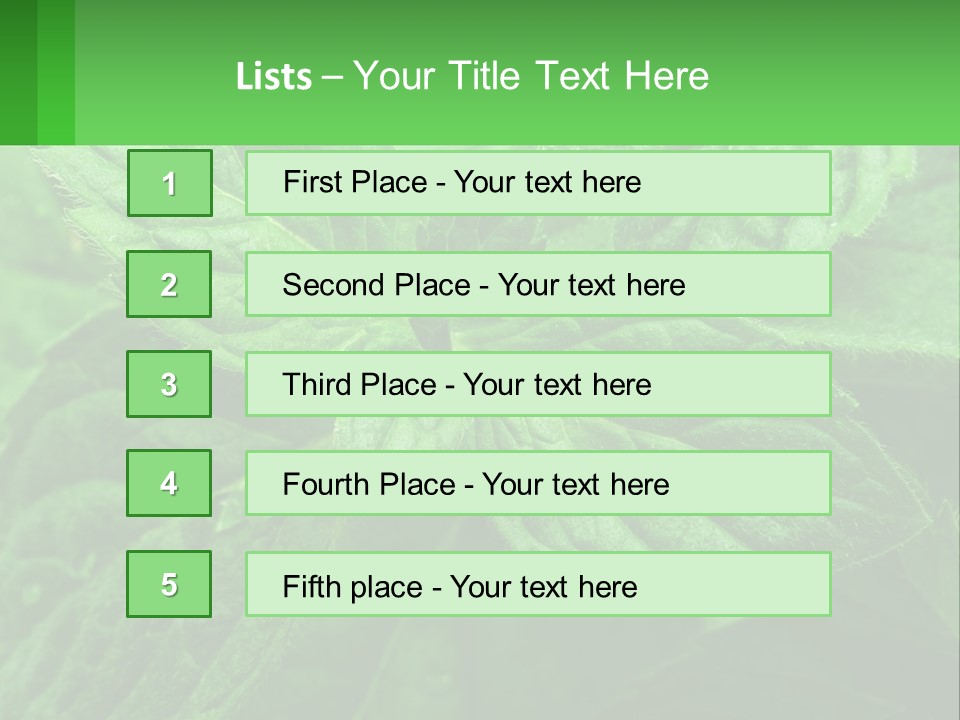 A Green Leaf Powerpoint Presentation Template PowerPoint Template