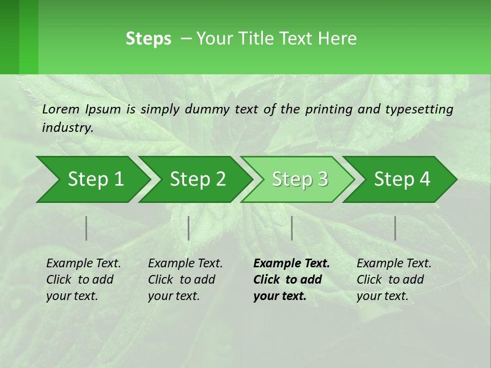 A Green Leaf Powerpoint Presentation Template PowerPoint Template