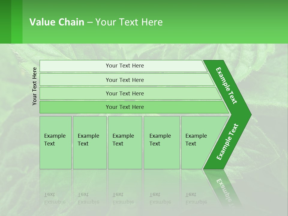 A Green Leaf Powerpoint Presentation Template PowerPoint Template