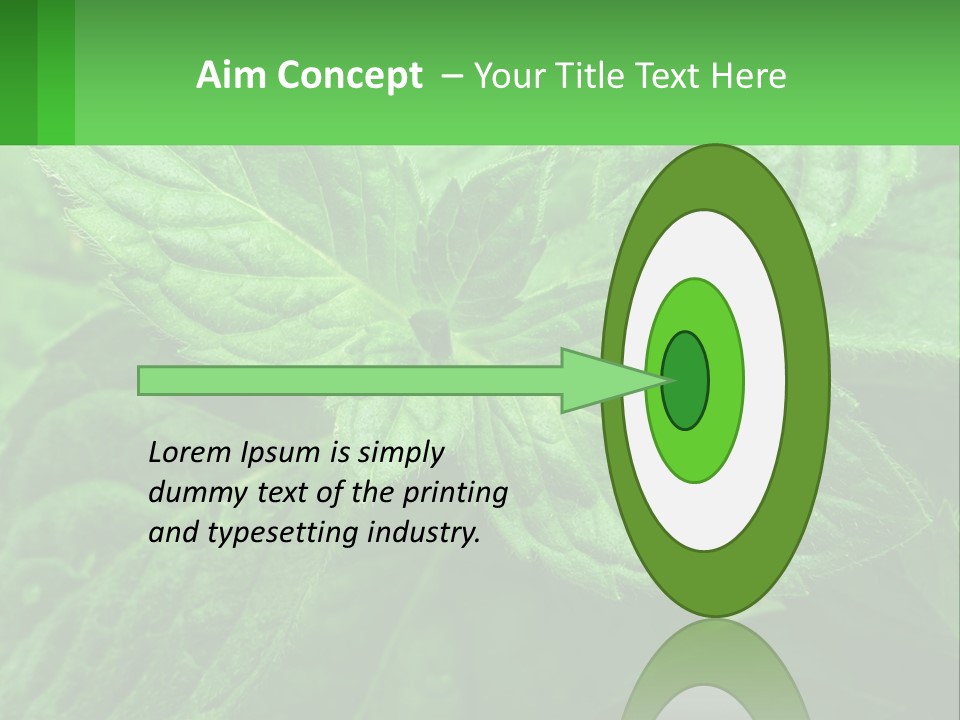 A Green Leaf Powerpoint Presentation Template PowerPoint Template