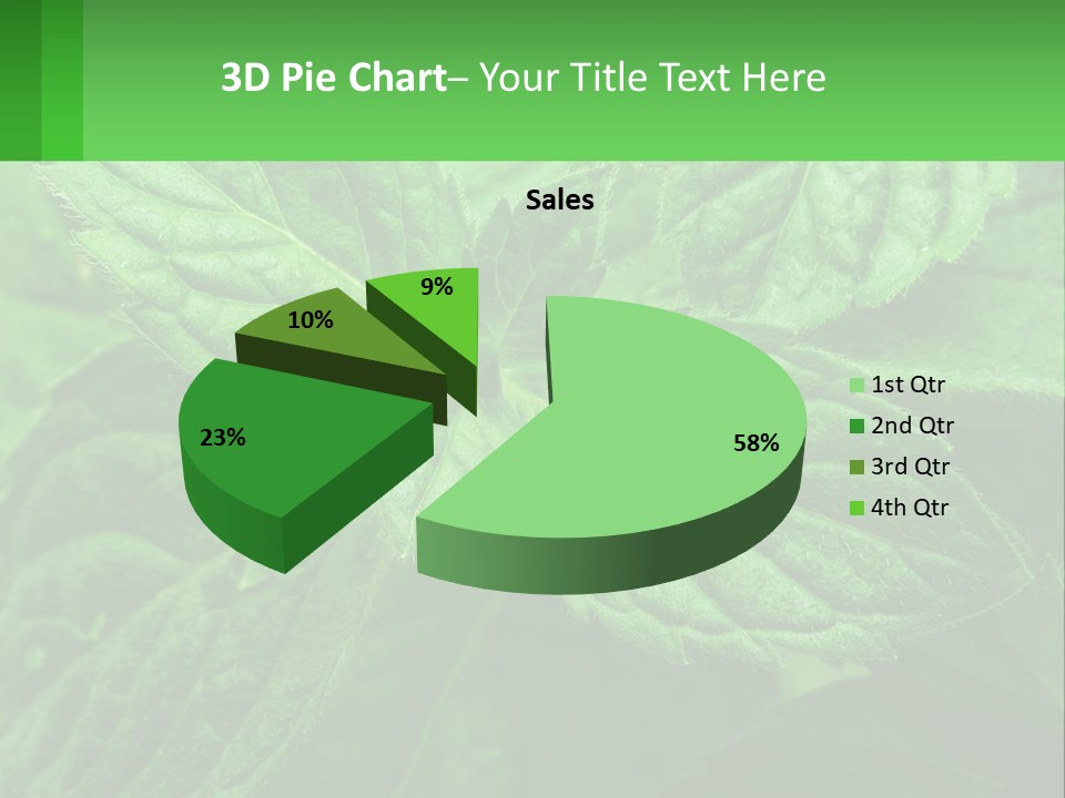 A Green Leaf Powerpoint Presentation Template PowerPoint Template