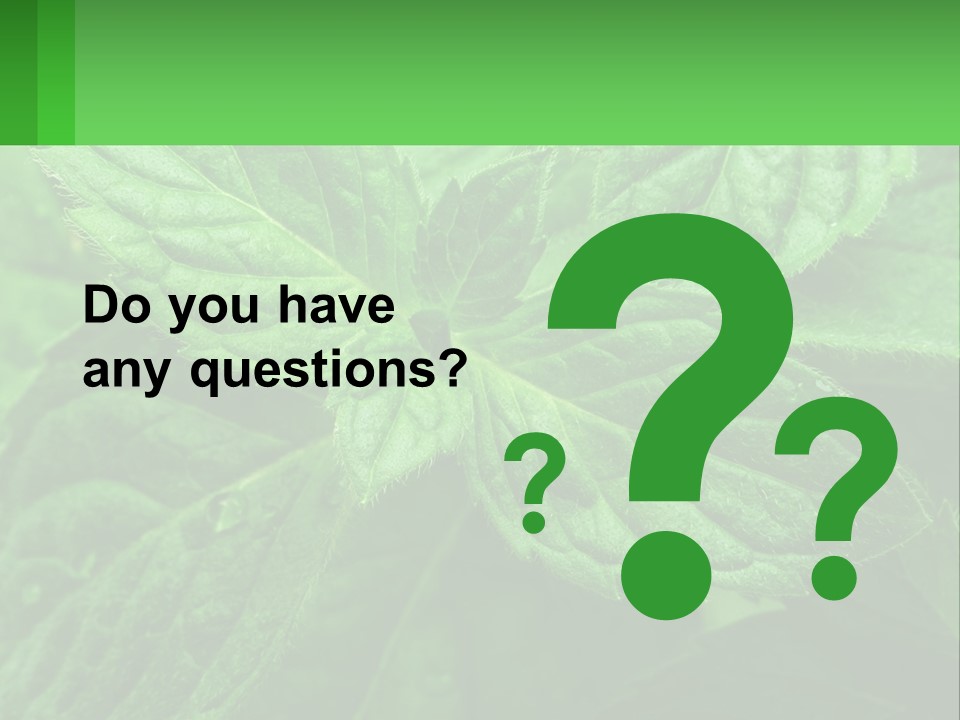 A Green Leaf Powerpoint Presentation Template PowerPoint Template