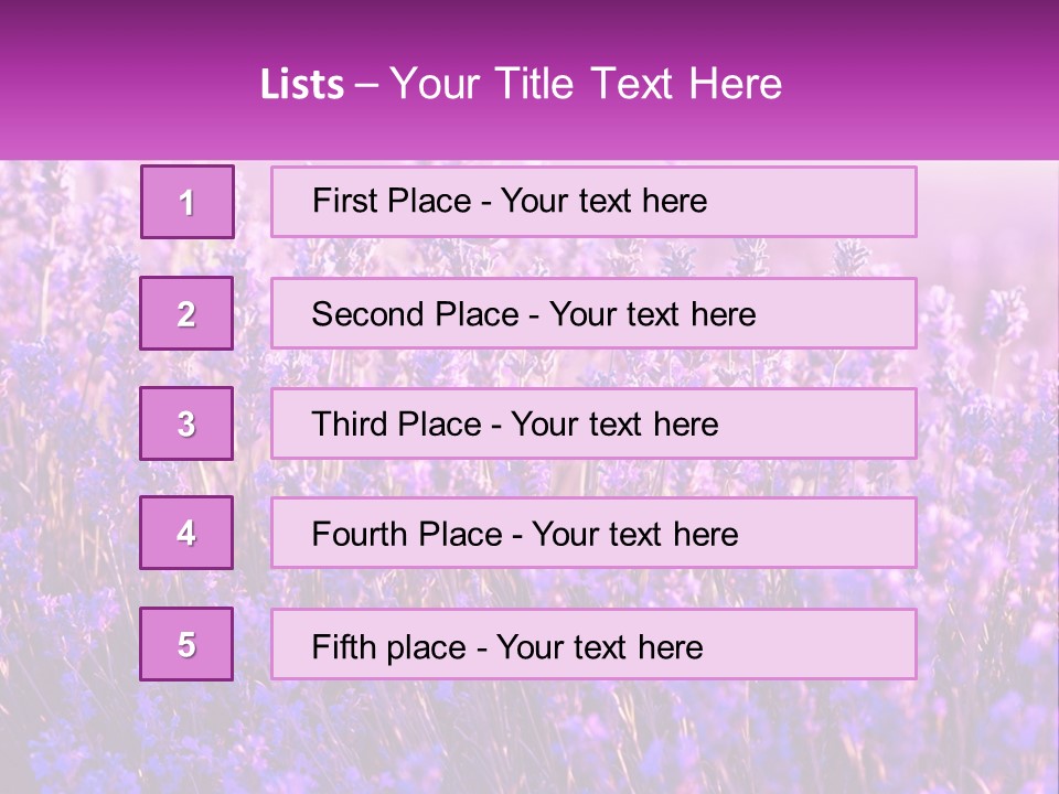 A Field Of Lavender Flowers Powerpoint Template PowerPoint Template