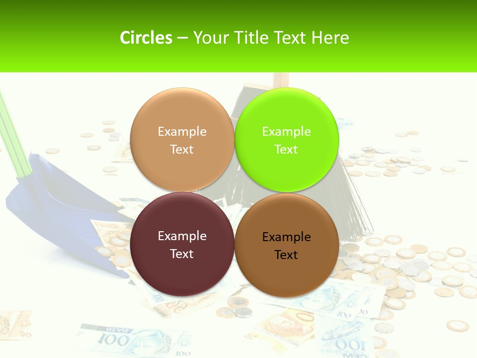 A Broom And Some Money On A Table PowerPoint Template