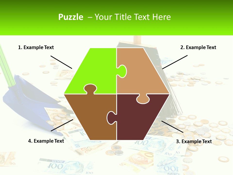 A Broom And Some Money On A Table PowerPoint Template