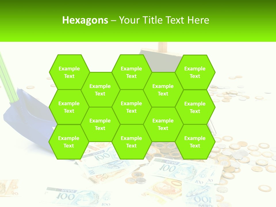 A Broom And Some Money On A Table PowerPoint Template