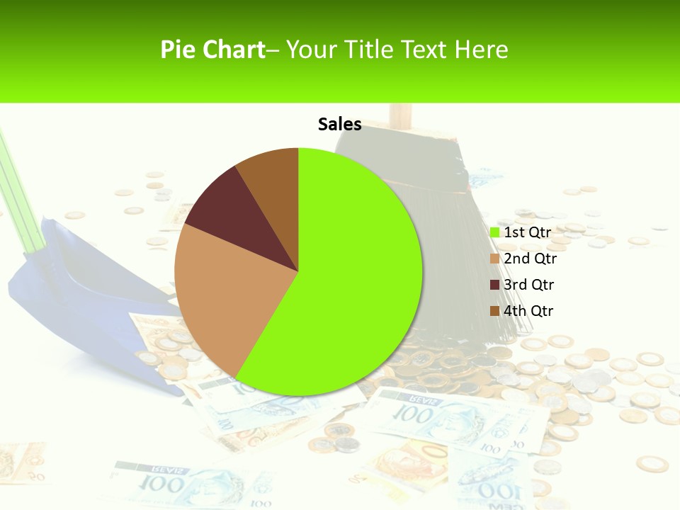 A Broom And Some Money On A Table PowerPoint Template