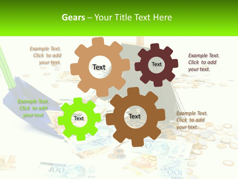 A Broom And Some Money On A Table PowerPoint Template