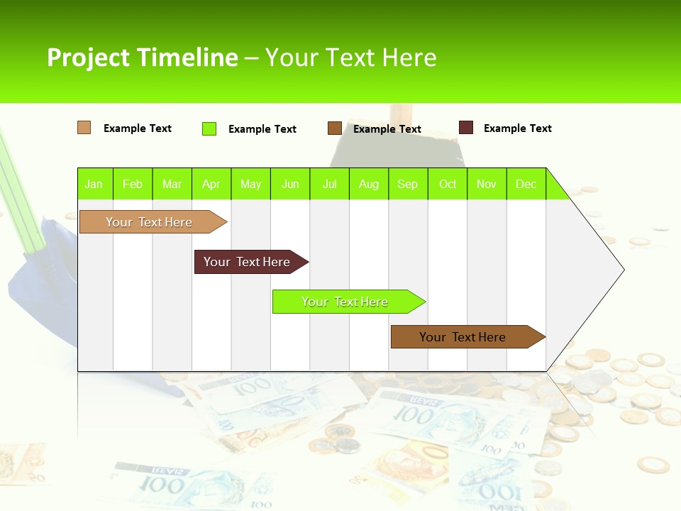 A Broom And Some Money On A Table PowerPoint Template