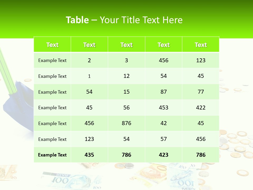 A Broom And Some Money On A Table PowerPoint Template
