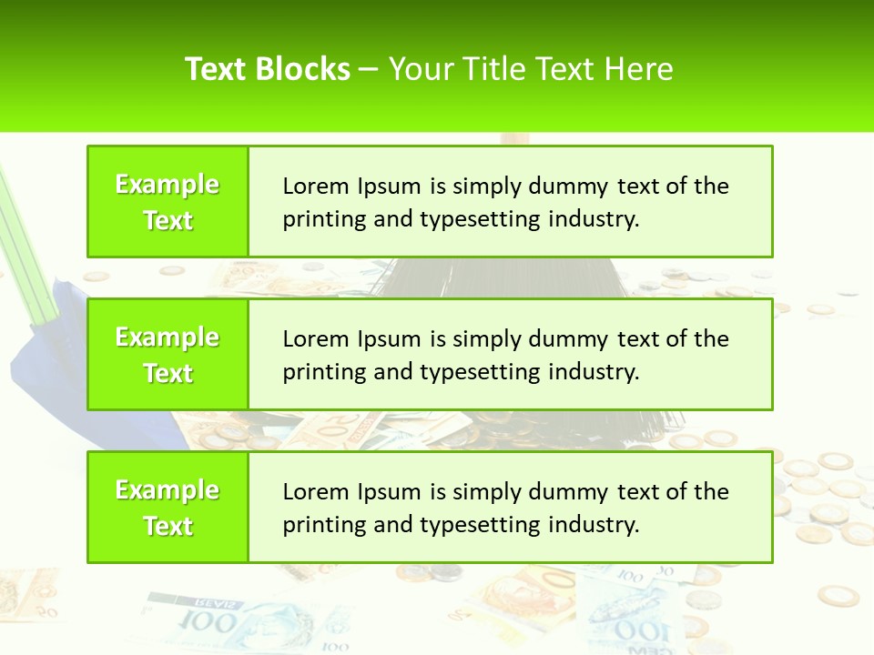 A Broom And Some Money On A Table PowerPoint Template