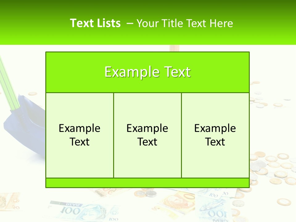 A Broom And Some Money On A Table PowerPoint Template