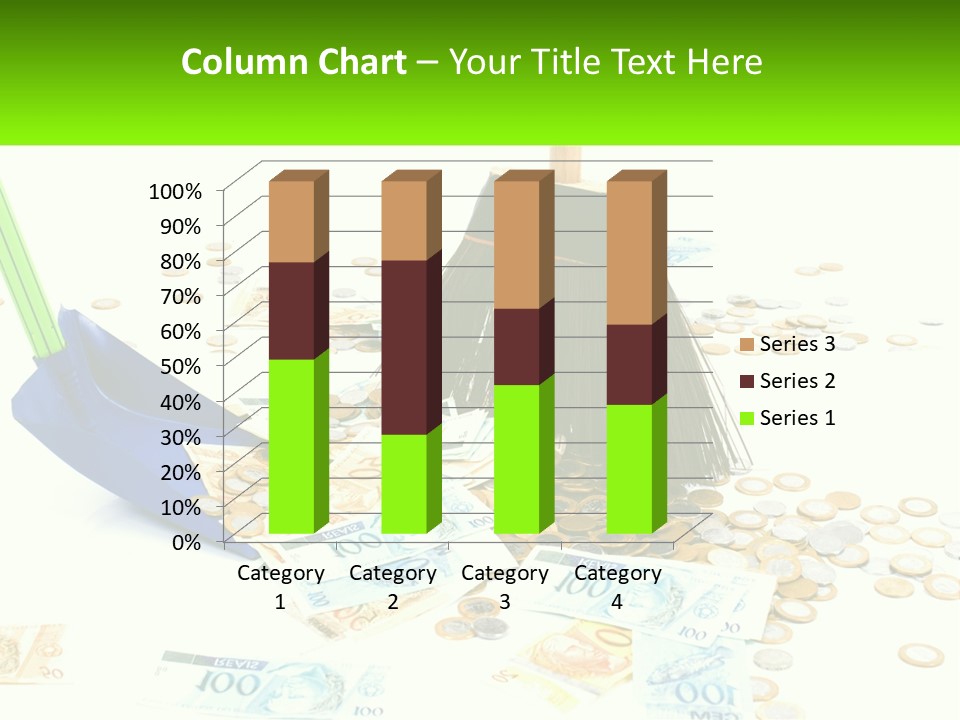 A Broom And Some Money On A Table PowerPoint Template
