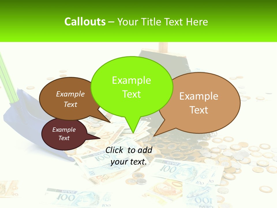 A Broom And Some Money On A Table PowerPoint Template