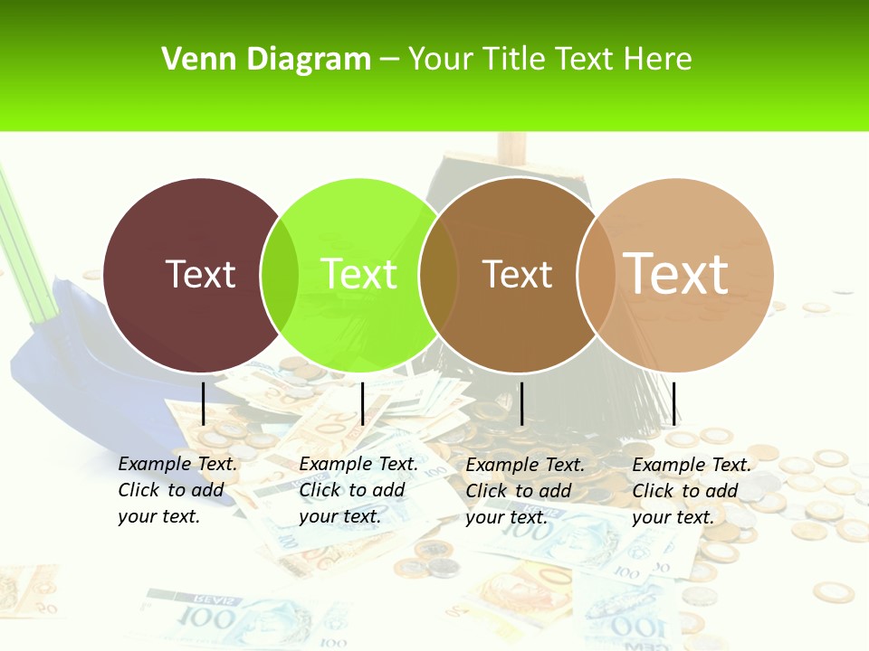 A Broom And Some Money On A Table PowerPoint Template