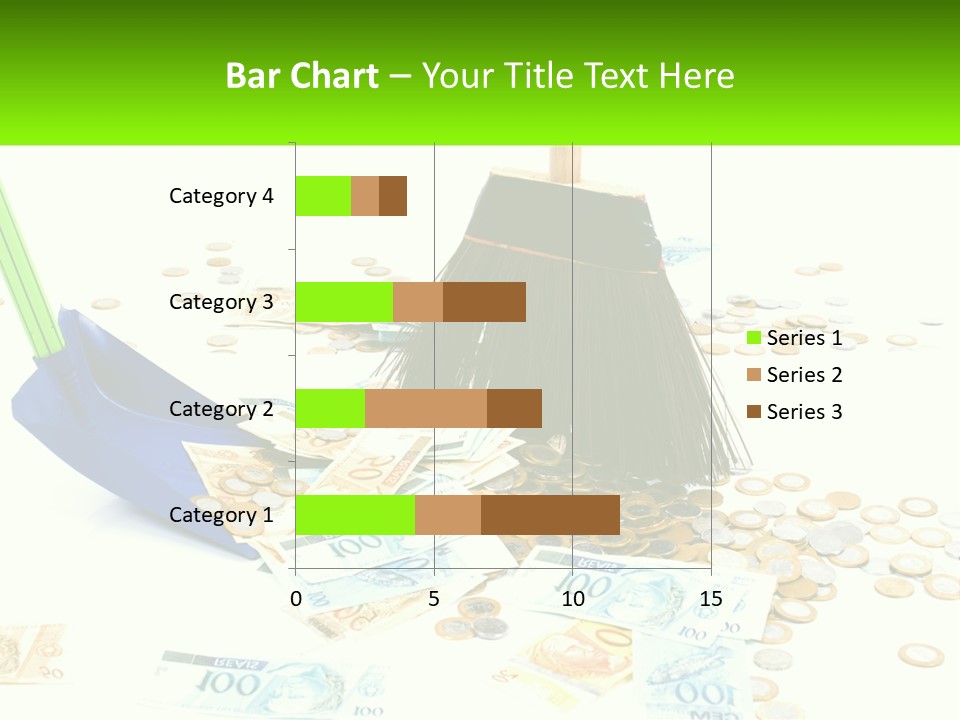 A Broom And Some Money On A Table PowerPoint Template