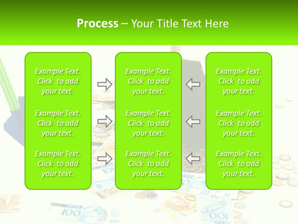 A Broom And Some Money On A Table PowerPoint Template