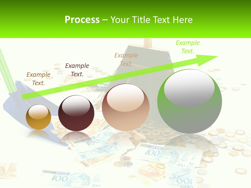 A Broom And Some Money On A Table PowerPoint Template