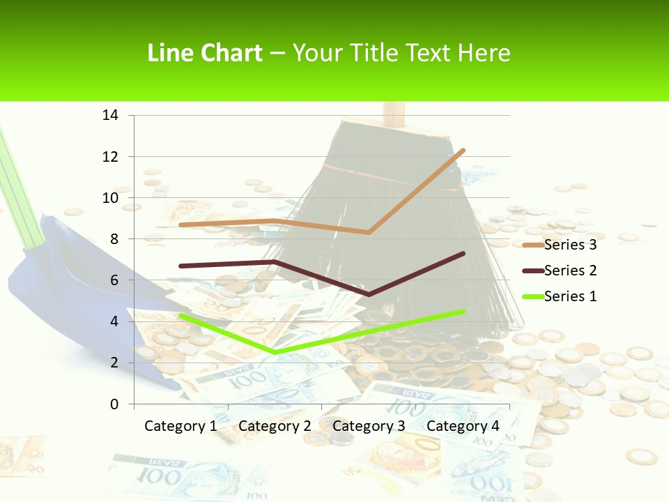 A Broom And Some Money On A Table PowerPoint Template