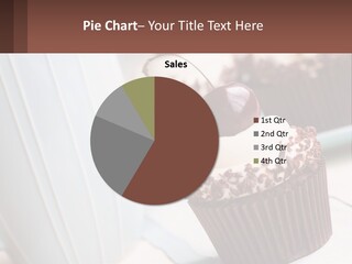 A Cupcake With A Cherry On Top Of It PowerPoint Template