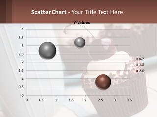A Cupcake With A Cherry On Top Of It PowerPoint Template