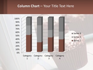 A Cupcake With A Cherry On Top Of It PowerPoint Template
