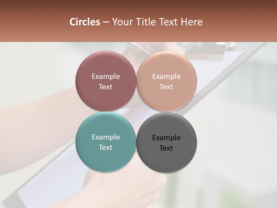 A Person Writing On A Piece Of Paper With A Pen PowerPoint Template