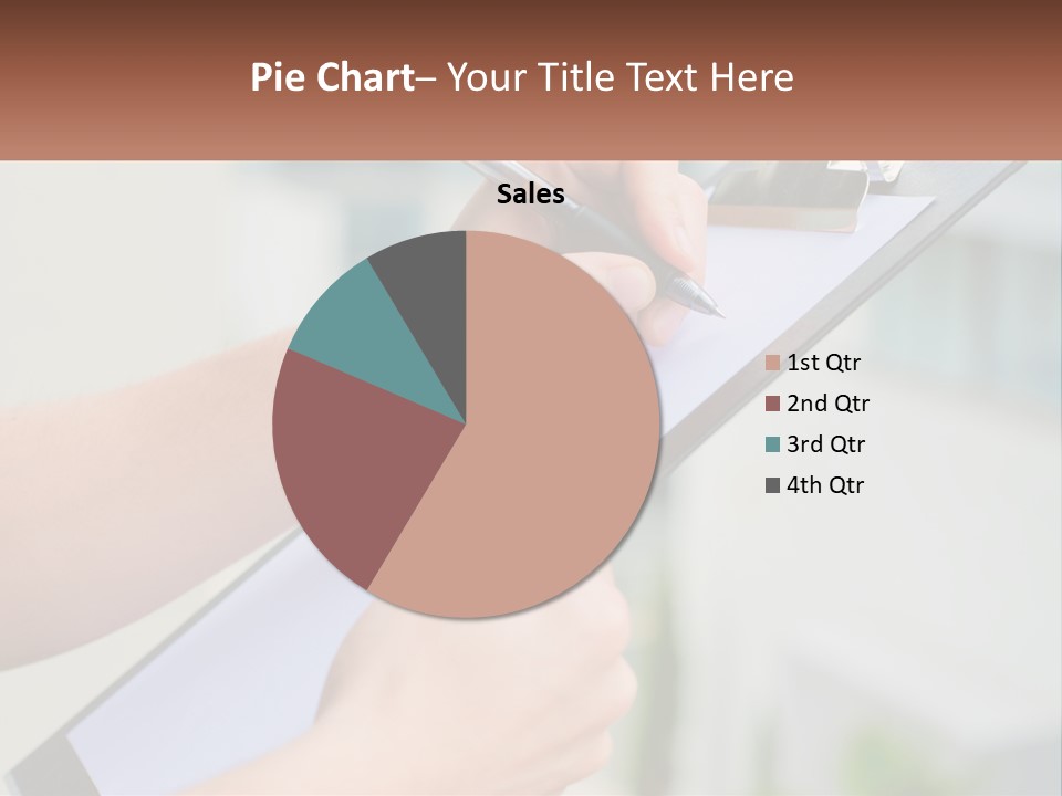 A Person Writing On A Piece Of Paper With A Pen PowerPoint Template