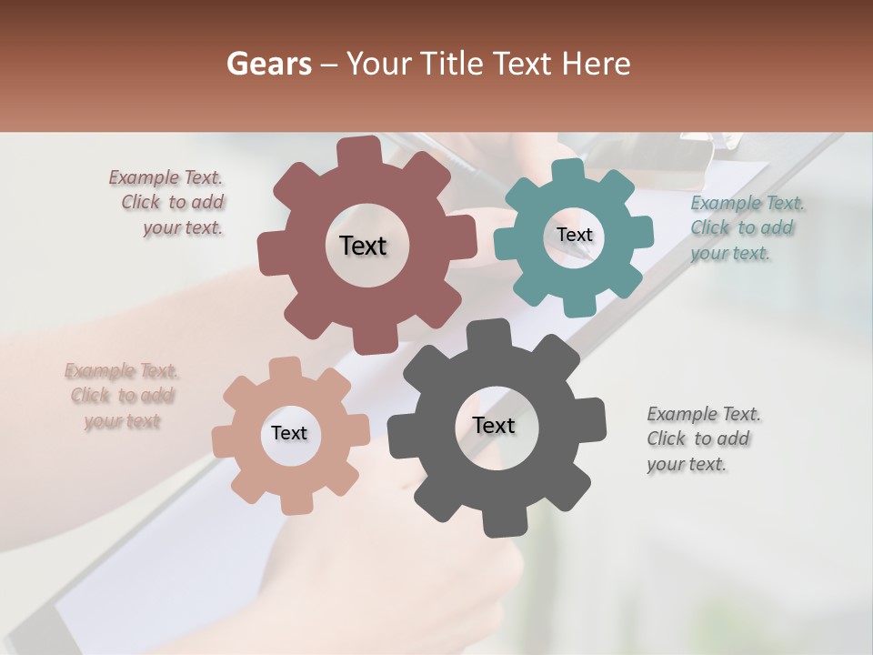 A Person Writing On A Piece Of Paper With A Pen PowerPoint Template