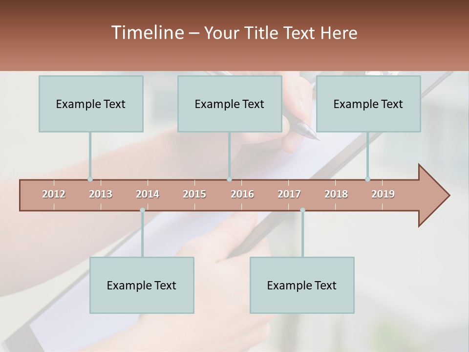 A Person Writing On A Piece Of Paper With A Pen PowerPoint Template