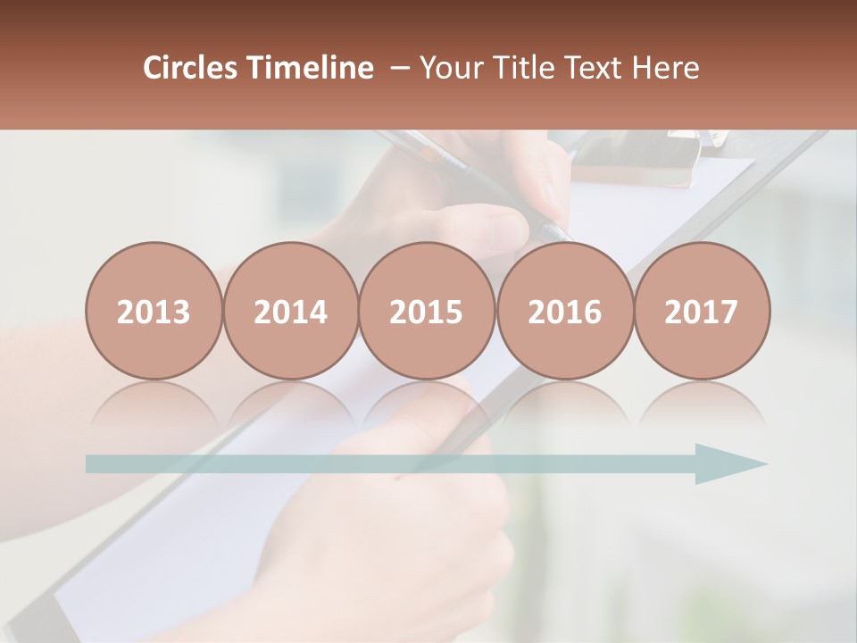 A Person Writing On A Piece Of Paper With A Pen PowerPoint Template