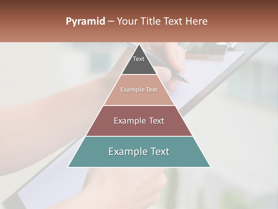 A Person Writing On A Piece Of Paper With A Pen PowerPoint Template
