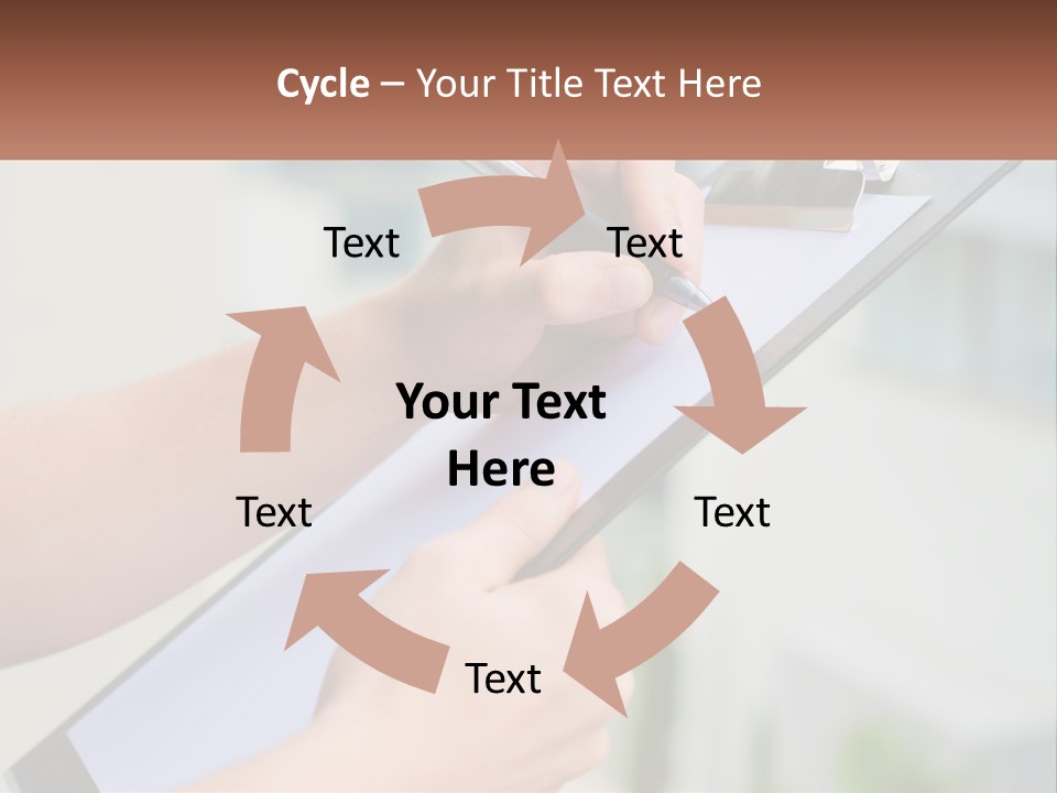 A Person Writing On A Piece Of Paper With A Pen PowerPoint Template