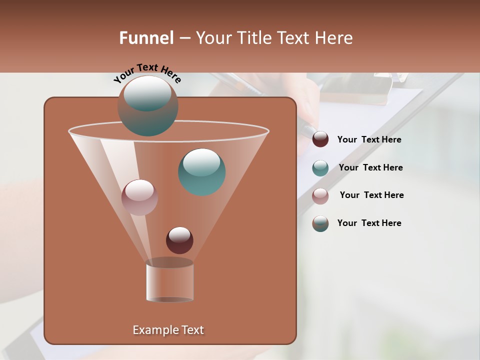 A Person Writing On A Piece Of Paper With A Pen PowerPoint Template