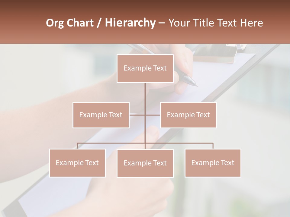 A Person Writing On A Piece Of Paper With A Pen PowerPoint Template